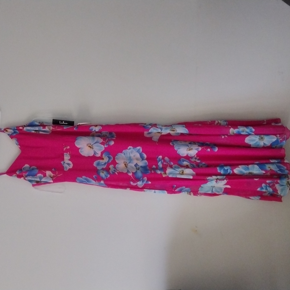 Lulu's floral pink dress